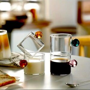 Multicolored Set of 6  expresso glasses